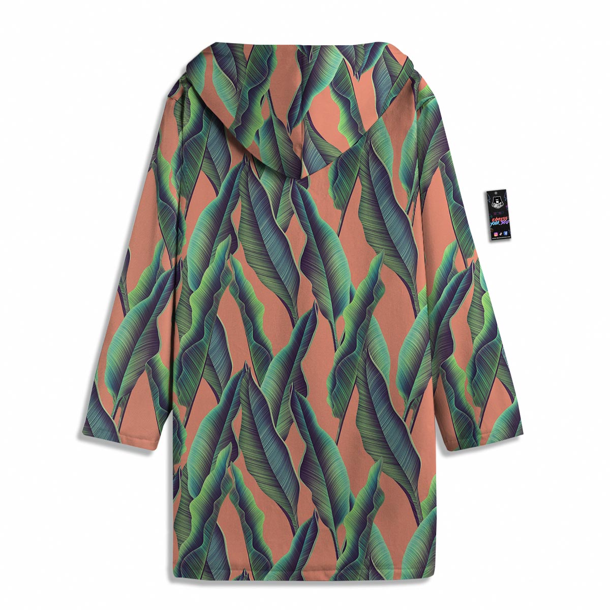 Banana Leaf Tropical Print Pattern Men's Windbreaker Jacket-grizzshop