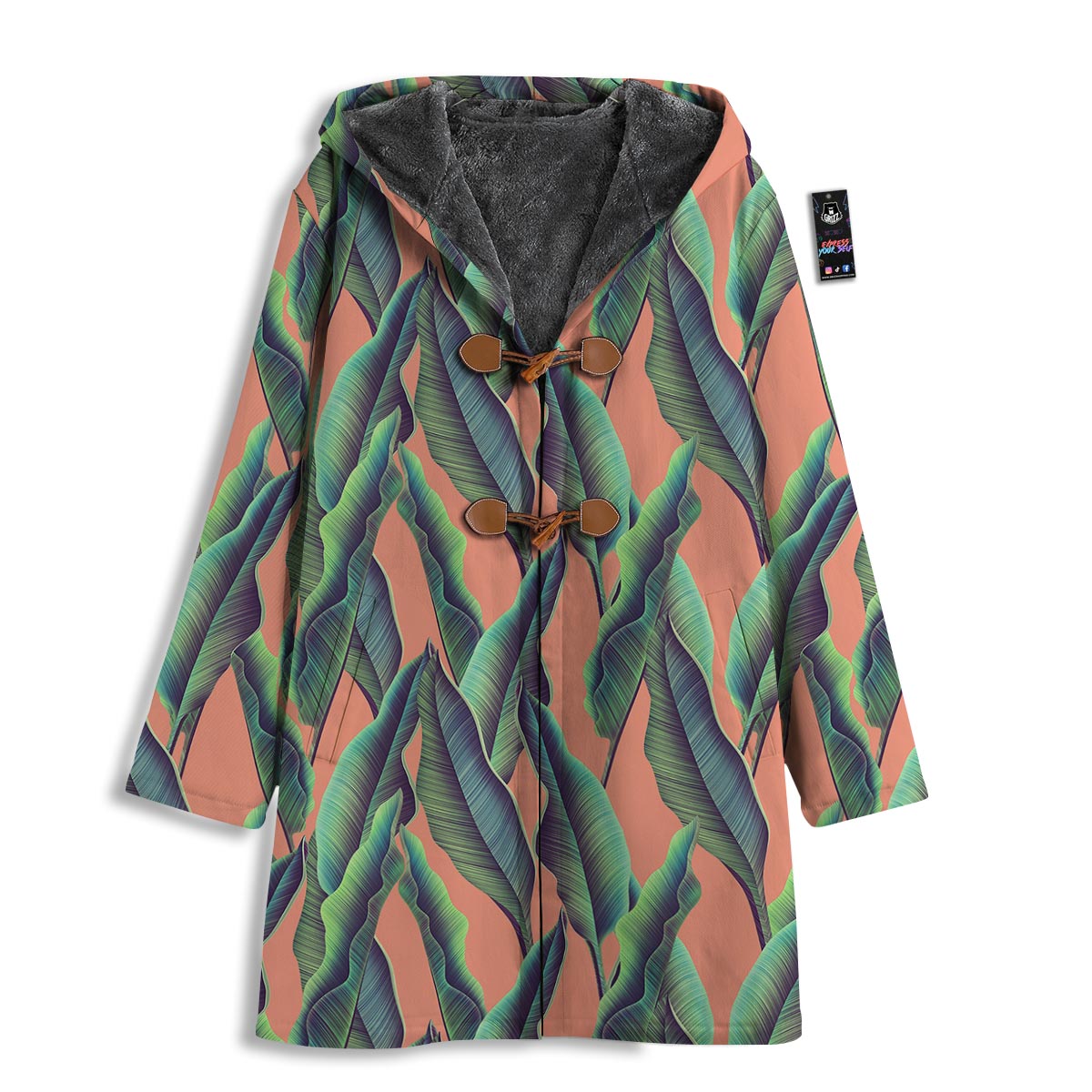 Banana Leaf Tropical Print Pattern Men's Windbreaker Jacket-grizzshop