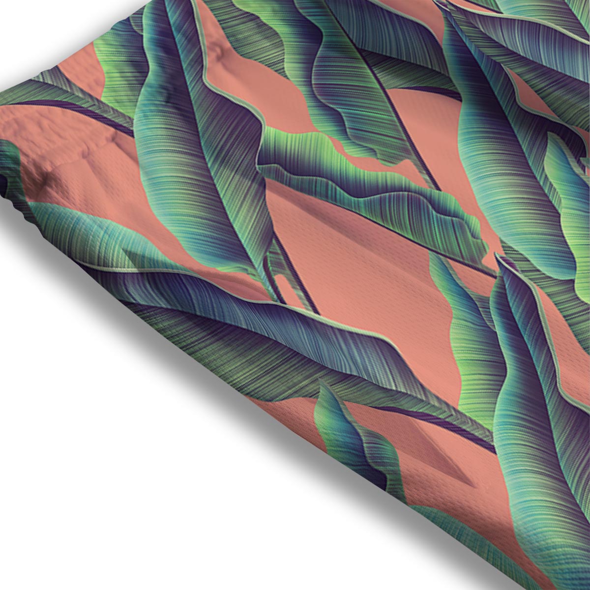 Banana Leaf Tropical Print Pattern Mesh Shorts