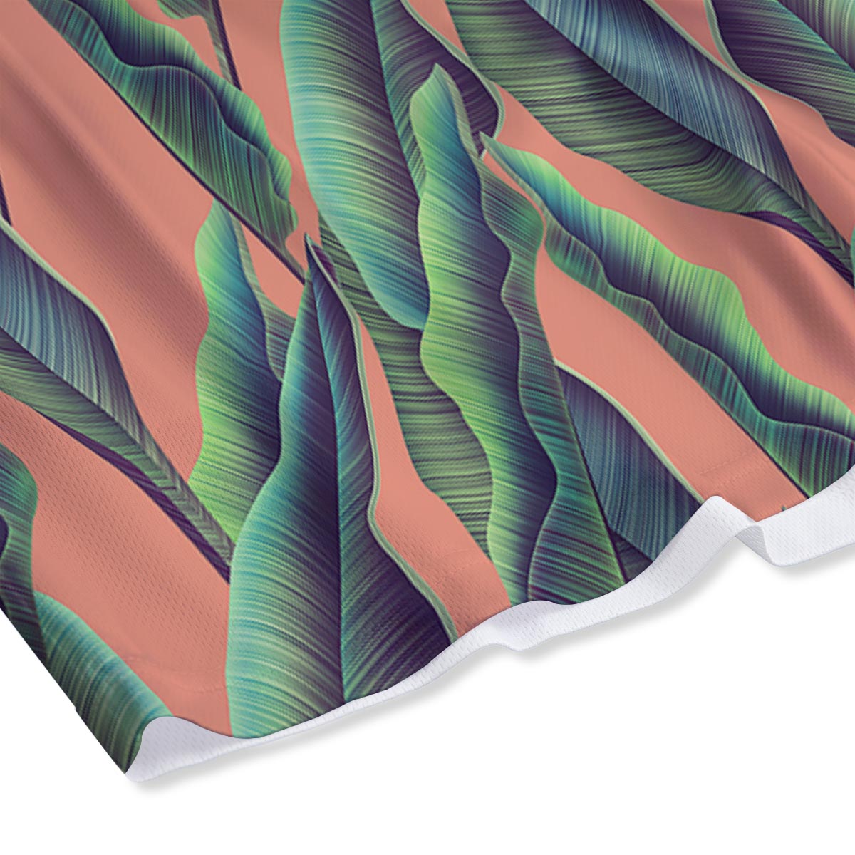 Banana Leaf Tropical Print Pattern Mesh Shorts