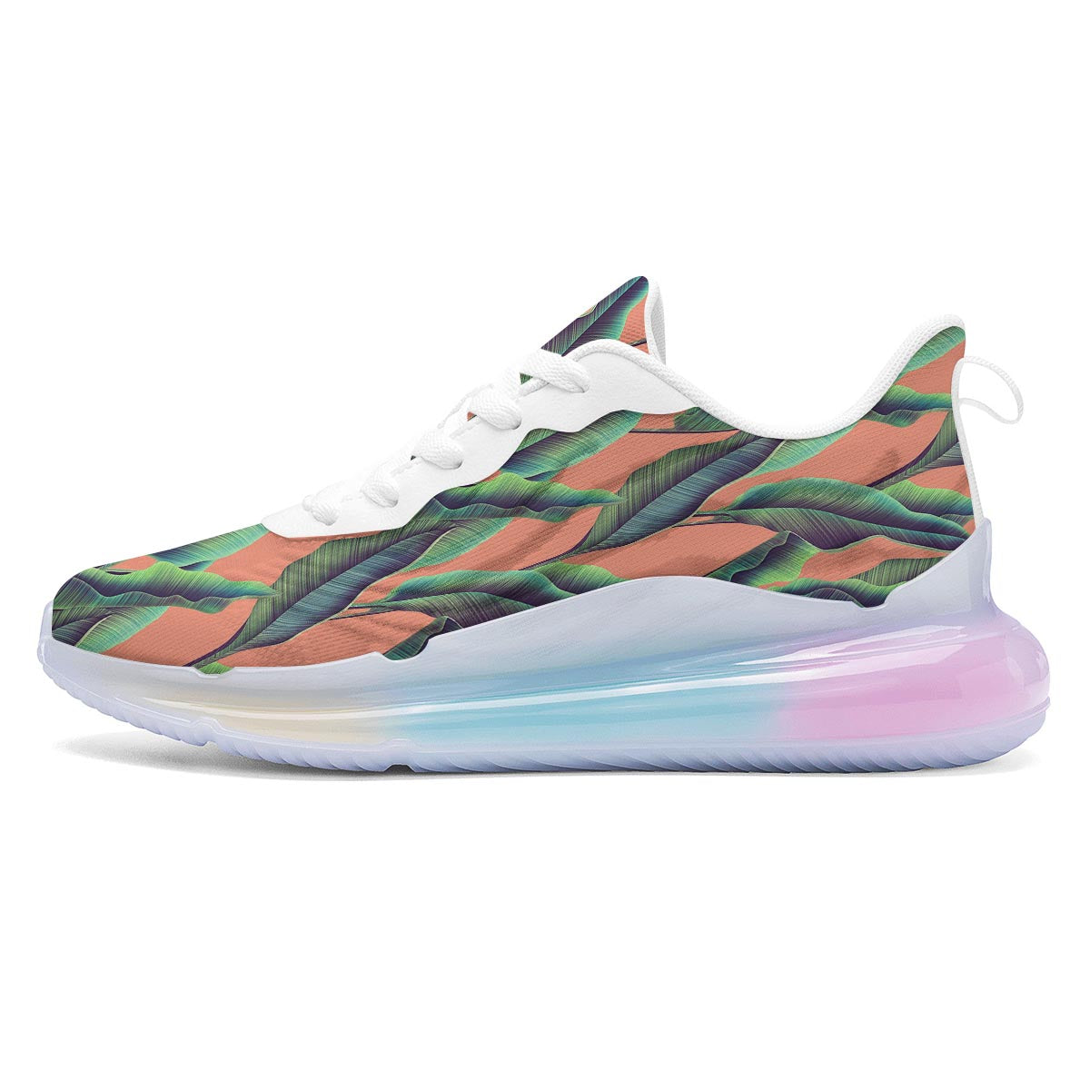 Banana Leaf Tropical Print Pattern Running Sneakers-grizzshop