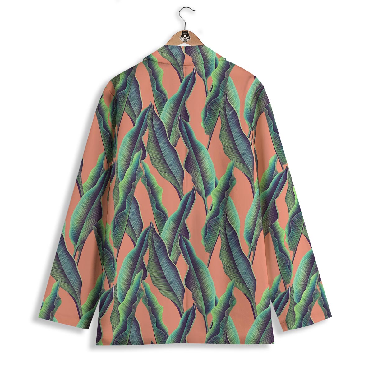 Banana Leaf Tropical Print Pattern Women's Blazer-grizzshop