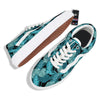 Banana Leaf Turquoise Print Pattern Skate Shoes-grizzshop