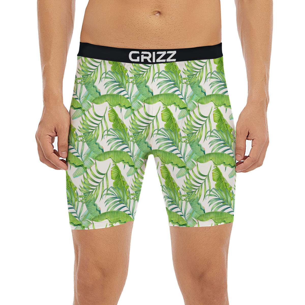 Banana Leave Palm Tree Print Pattern Boxer Briefs-grizzshop