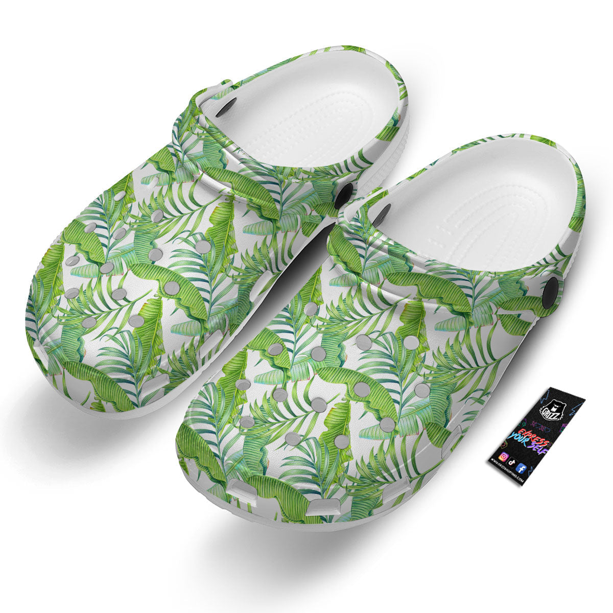 Banana Leave Palm Tree Print Pattern Clog-grizzshop