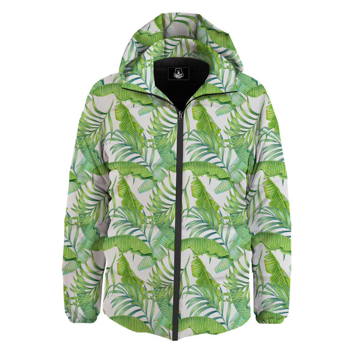 Banana Leave Palm Tree Print Pattern Down Jacket-grizzshop