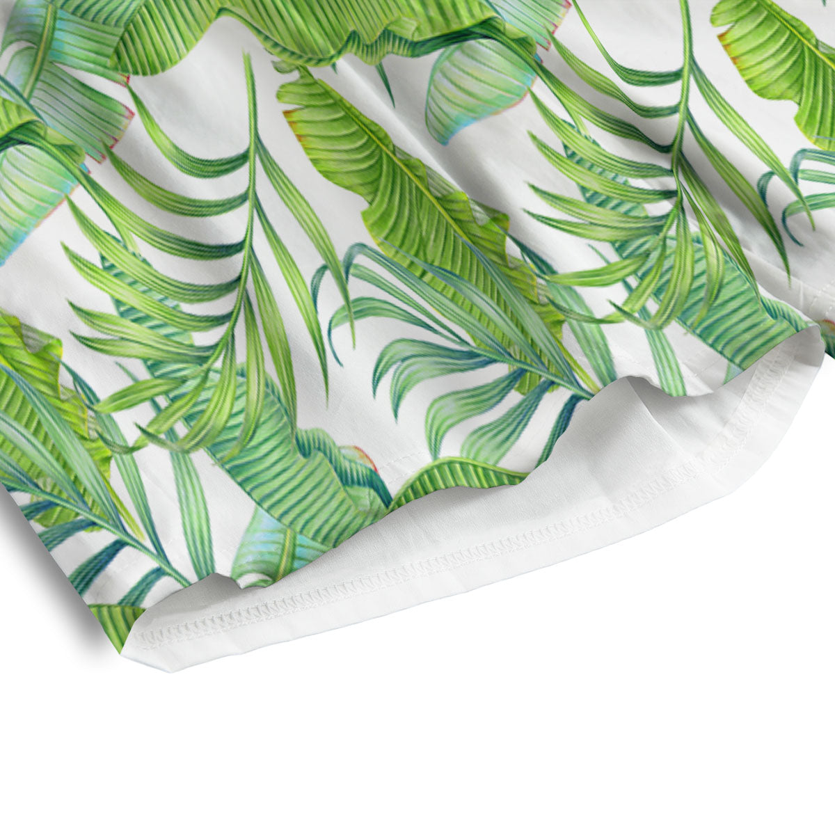 Banana Leave Palm Tree Print Pattern Men's Athletic Shorts