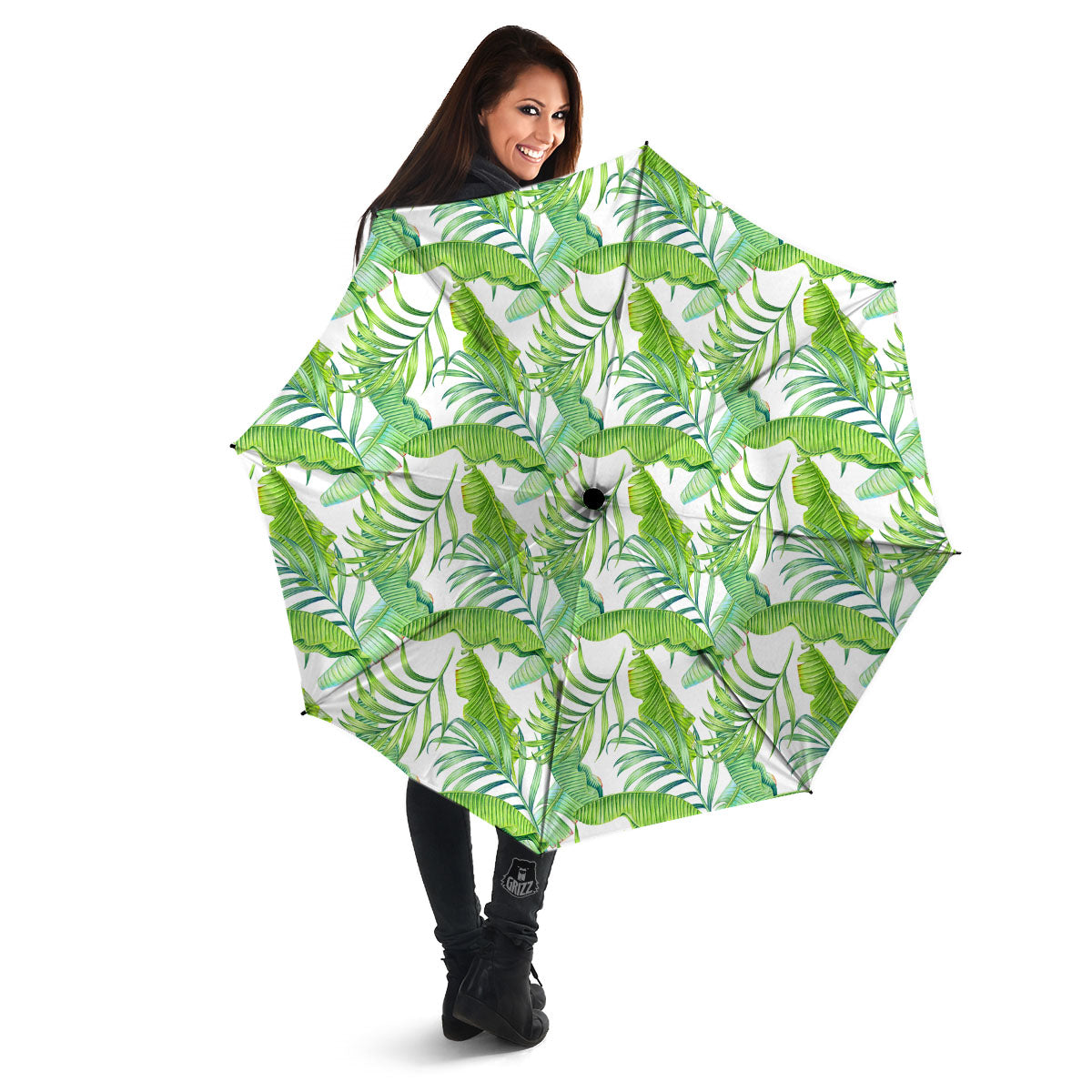 Banana Leave Palm Tree Print Pattern Umbrella-grizzshop