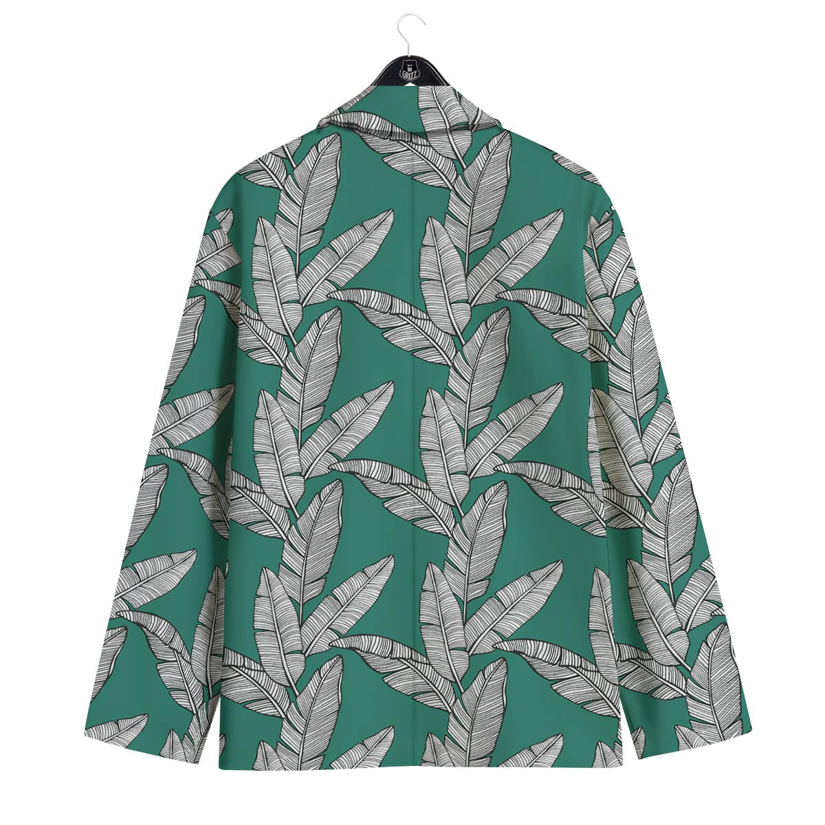 Banana Leaves Teal Print Pattern Men's Sport Coat-grizzshop