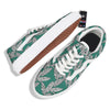 Banana Leaves Teal Print Pattern Skate Shoes-grizzshop