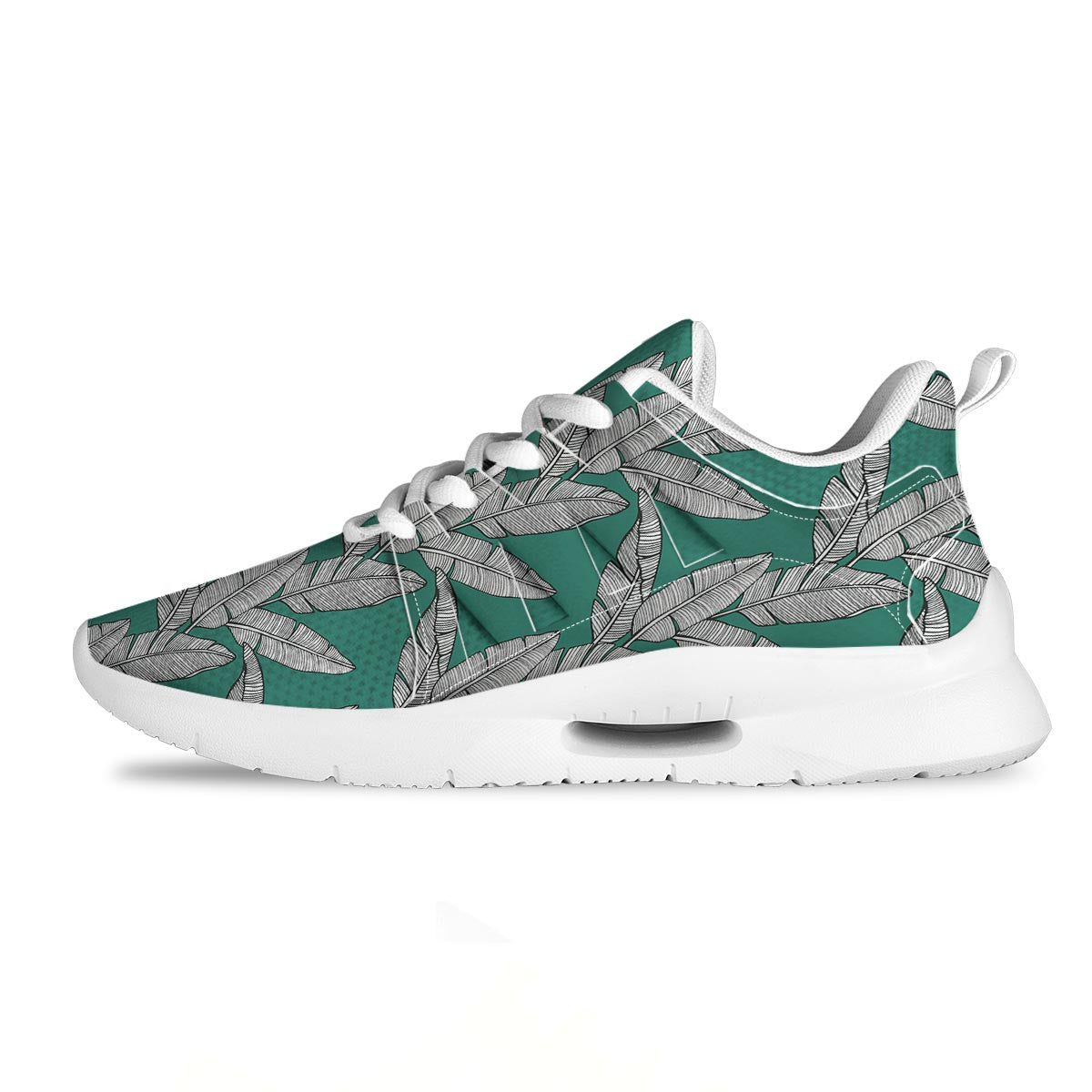 Banana Leaves Teal Print Pattern Tennis Shoes-grizzshop
