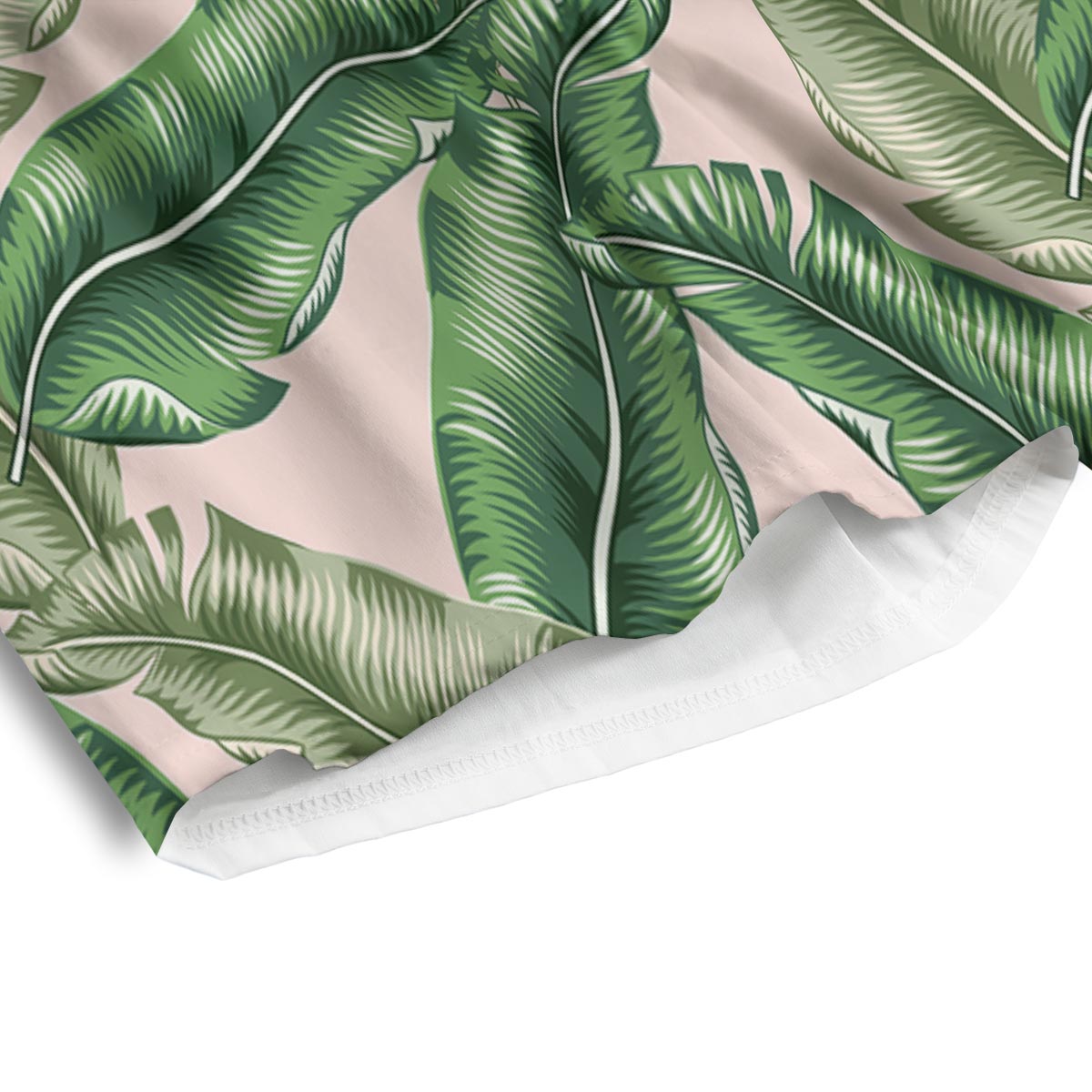 Banana Leaves Tropical Print Pattern Men's Athletic Shorts
