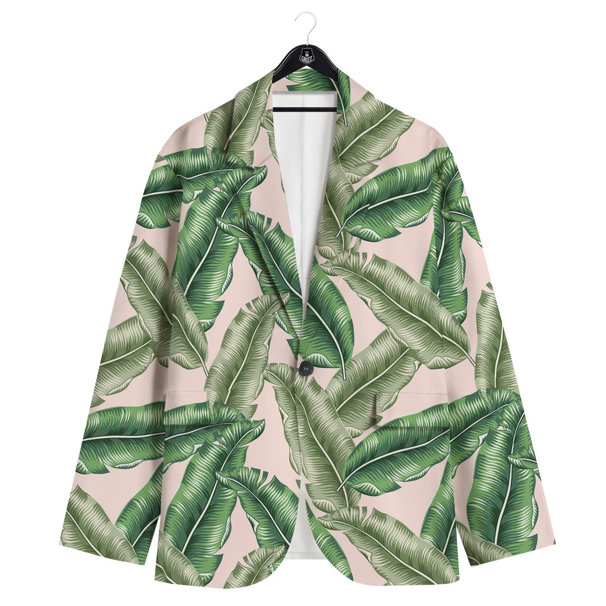 Banana Leaves Tropical Print Pattern Men's Sport Coat-grizzshop