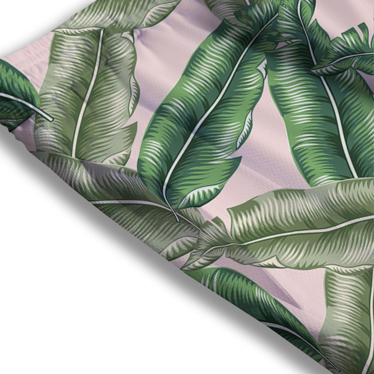 Banana Leaves Tropical Print Pattern Mesh Shorts