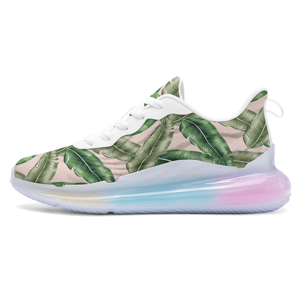 Banana Leaves Tropical Print Pattern Running Sneakers-grizzshop