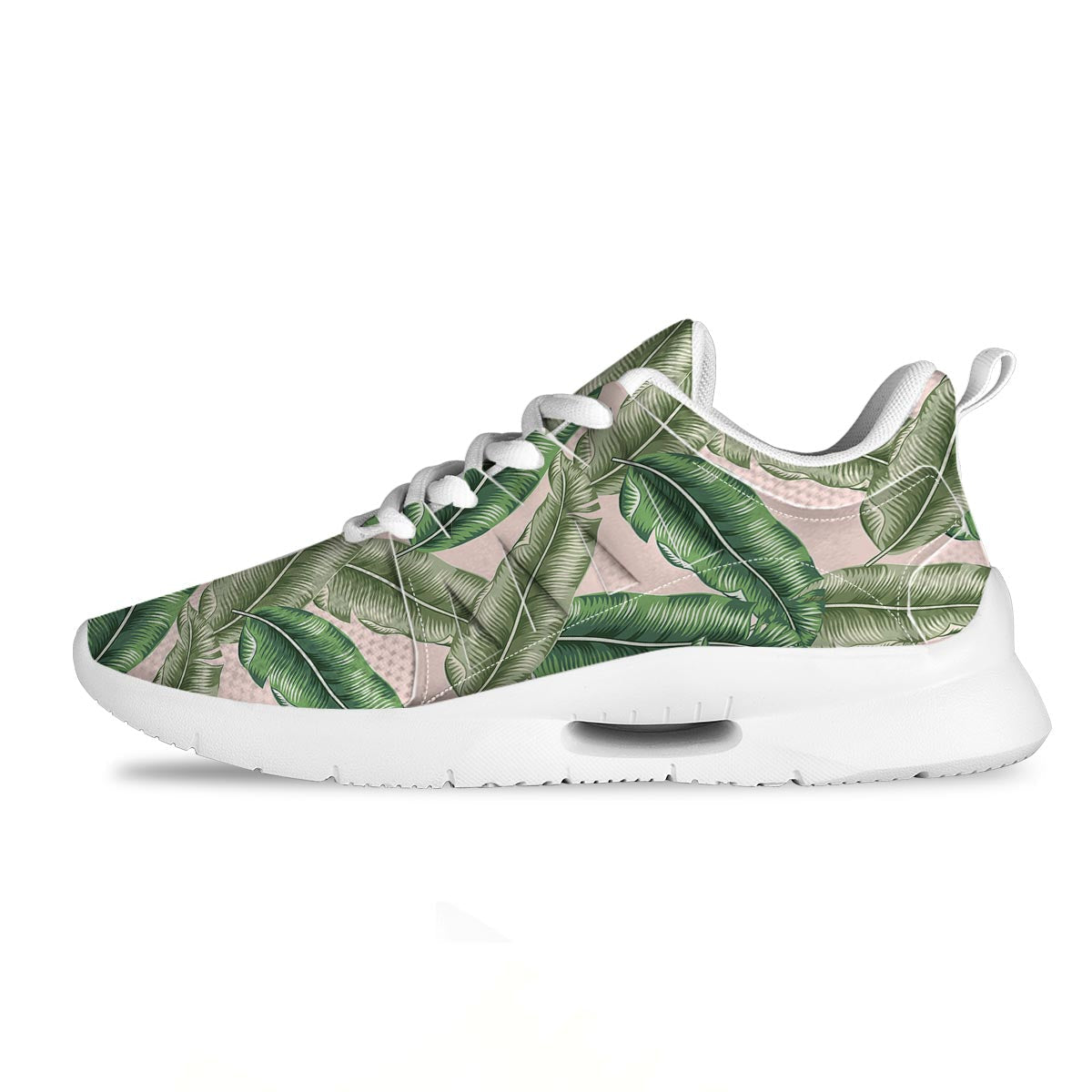 Banana Leaves Tropical Print Pattern Tennis Shoes-grizzshop