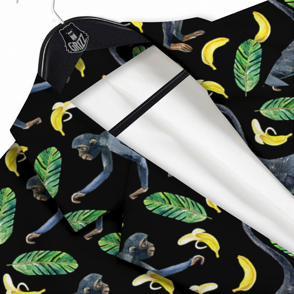 Banana Monkey Pattern Pattern Men's Sport Coat-grizzshop