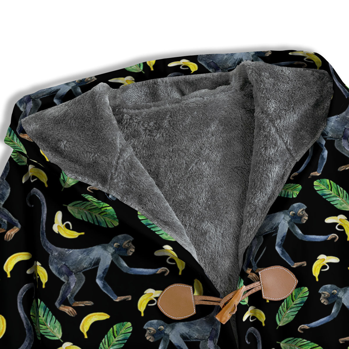 Banana Monkey Pattern Pattern Men's Windbreaker Jacket-grizzshop