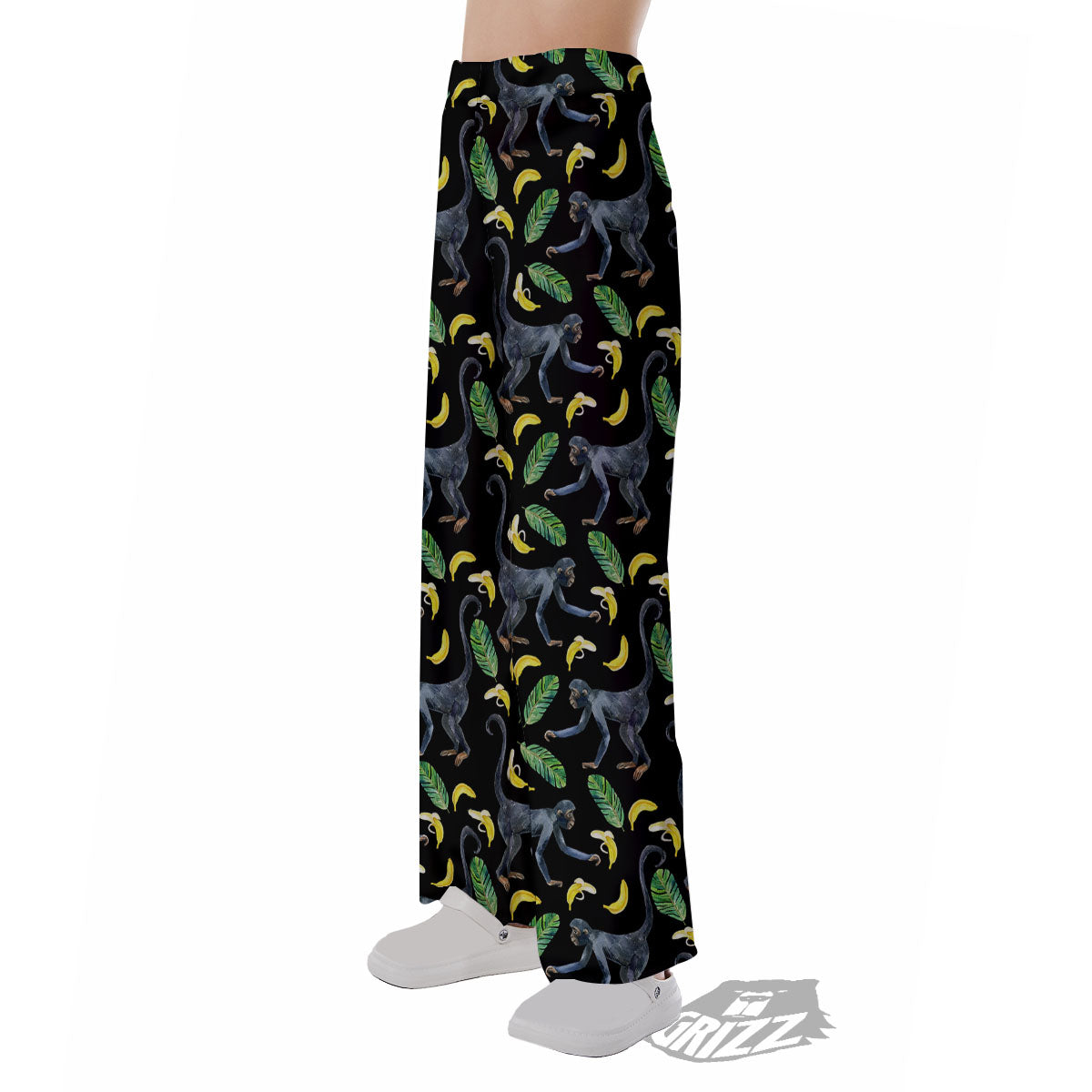 Banana Monkey Pattern Pattern Pajama Pants-grizzshop