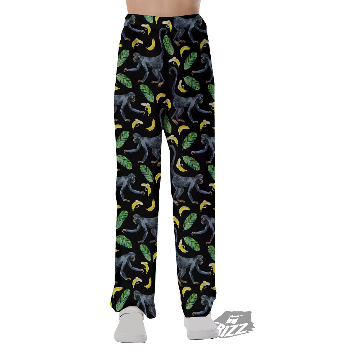 Banana Monkey Pattern Pattern Pajama Pants-grizzshop