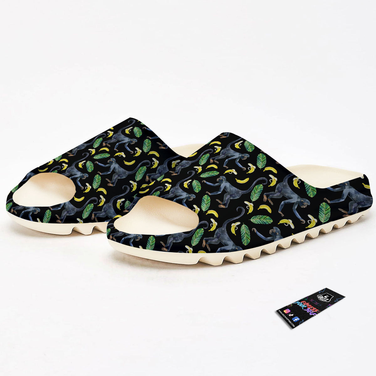 Banana Monkey Pattern Pattern Sandals-grizzshop