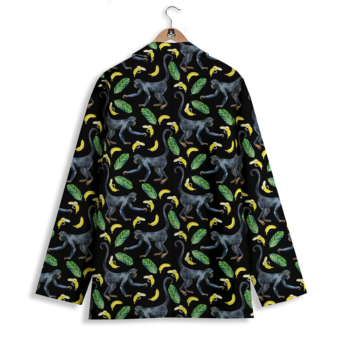 Banana Monkey Pattern Pattern Women's Blazer-grizzshop