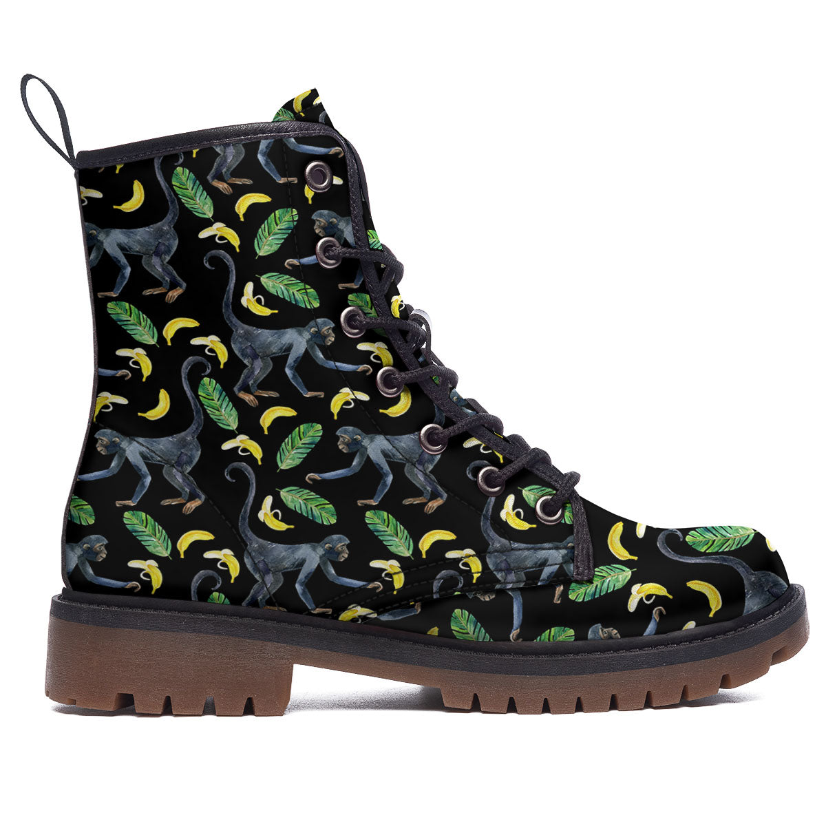 Banana Monkey Pattern Pattern Work Boots-grizzshop