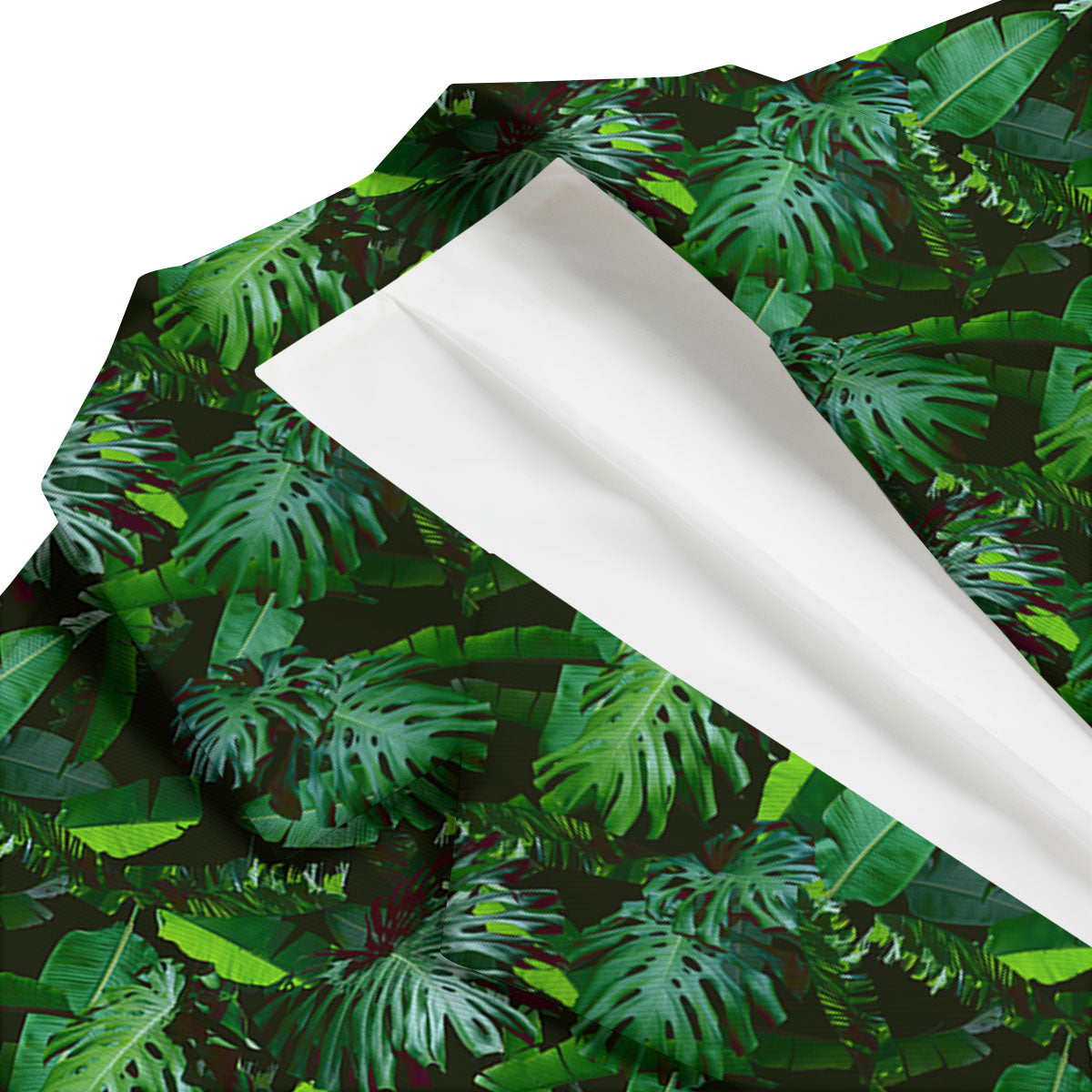 Banana Palm Leaf Green Tropical Print Men's Blazer-grizzshop