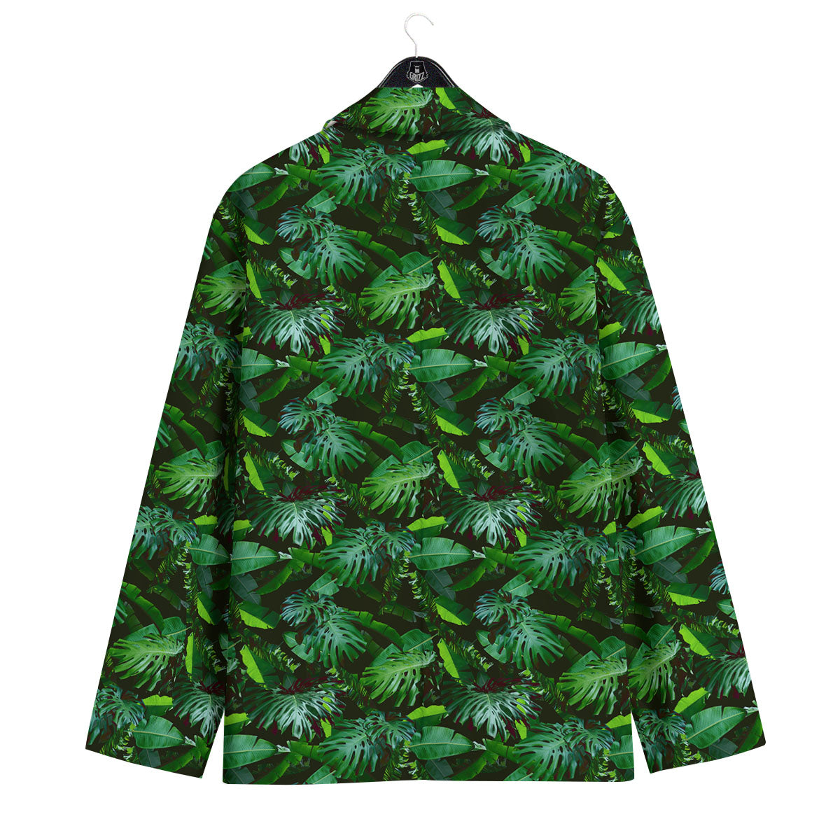 Banana Palm Leaf Green Tropical Print Men's Sport Coat-grizzshop