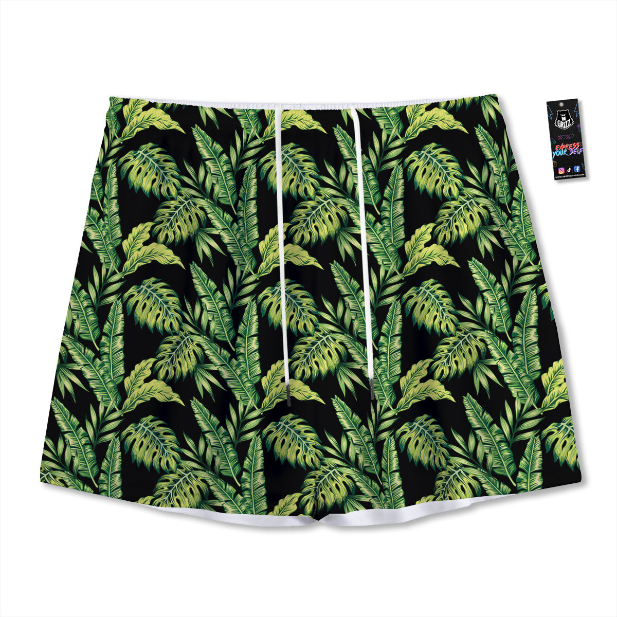 Butterfly And Girly Heart Print Pattern Mesh Shorts
