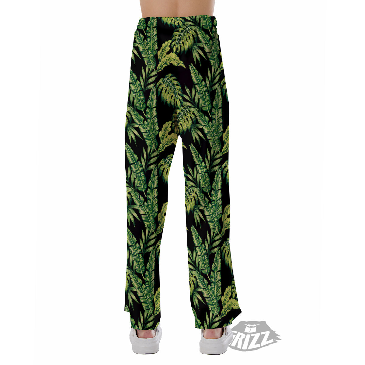 Banana Palm Leaf Print Pattern Pajama Pants-grizzshop
