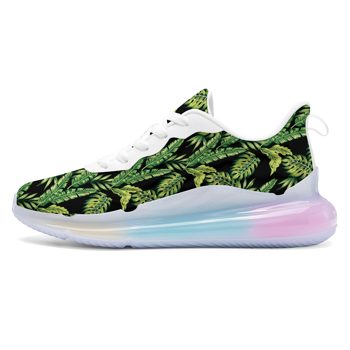 Banana Palm Leaf Print Pattern Running Sneakers-grizzshop