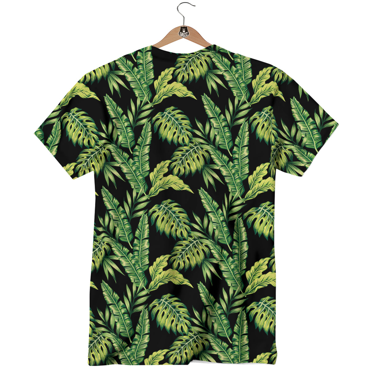 Banana Palm Leaf Print Pattern T-Shirt-grizzshop