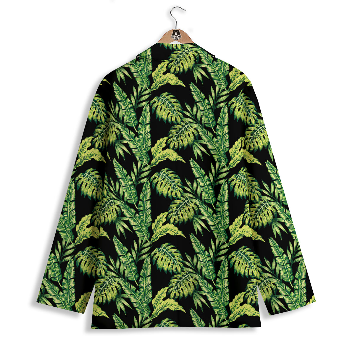 Banana Palm Leaf Print Pattern Women's Blazer-grizzshop