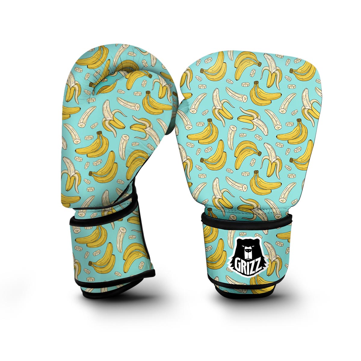 Banana Pattern Print Boxing Gloves-grizzshop