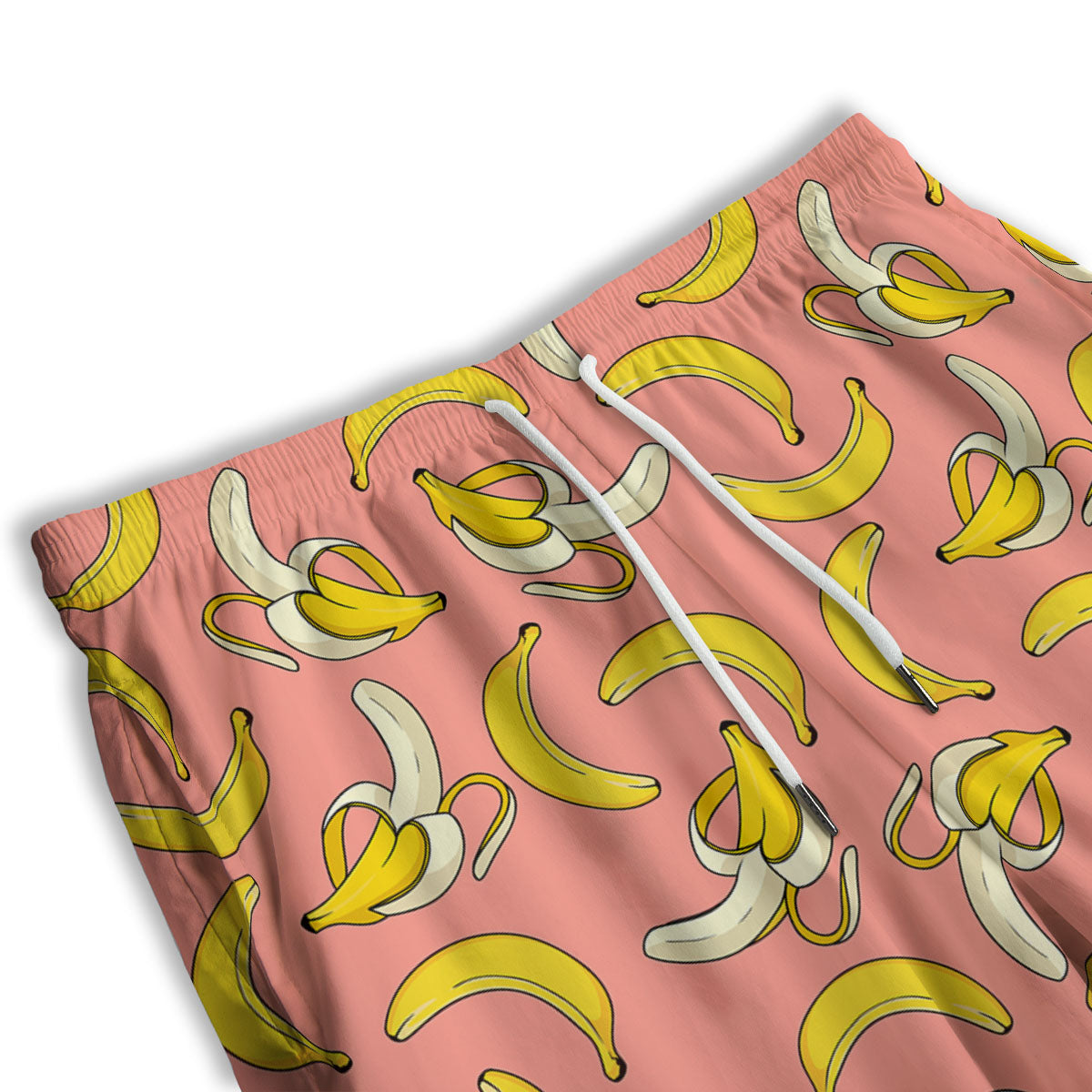 Banana Pink Print Pattern Men's Athletic Shorts