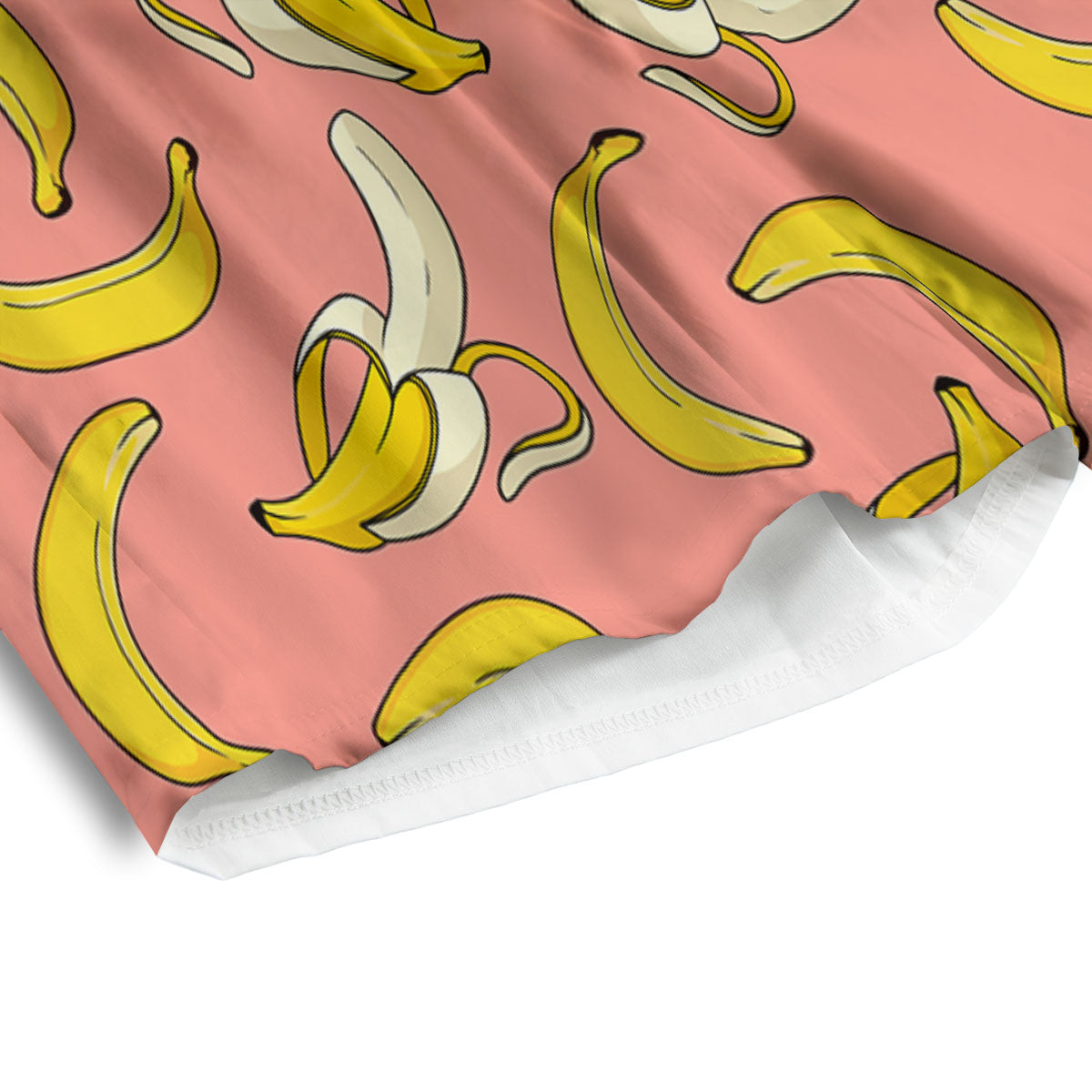 Banana Pink Print Pattern Men's Athletic Shorts