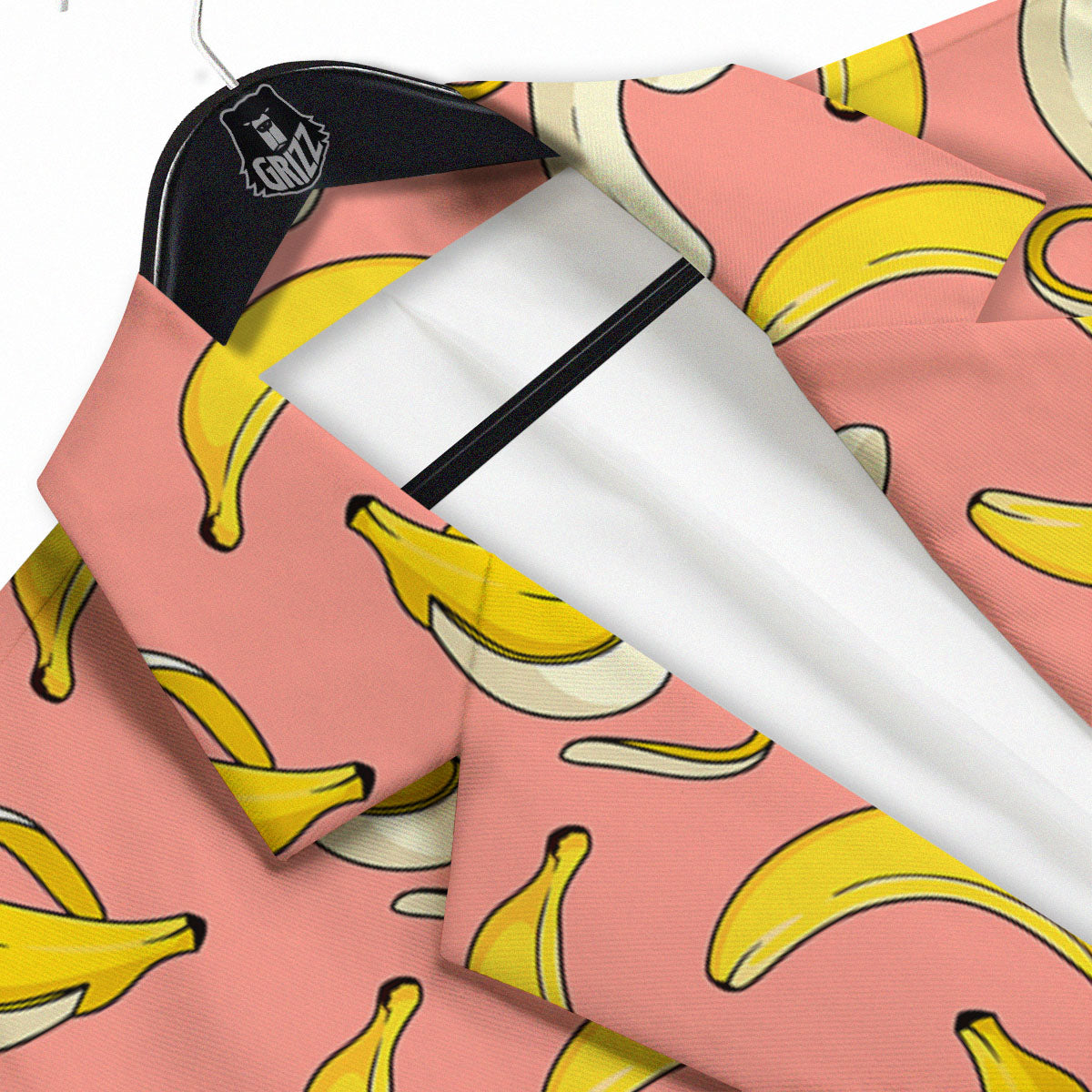 Banana Pink Print Pattern Men's Sport Coat-grizzshop