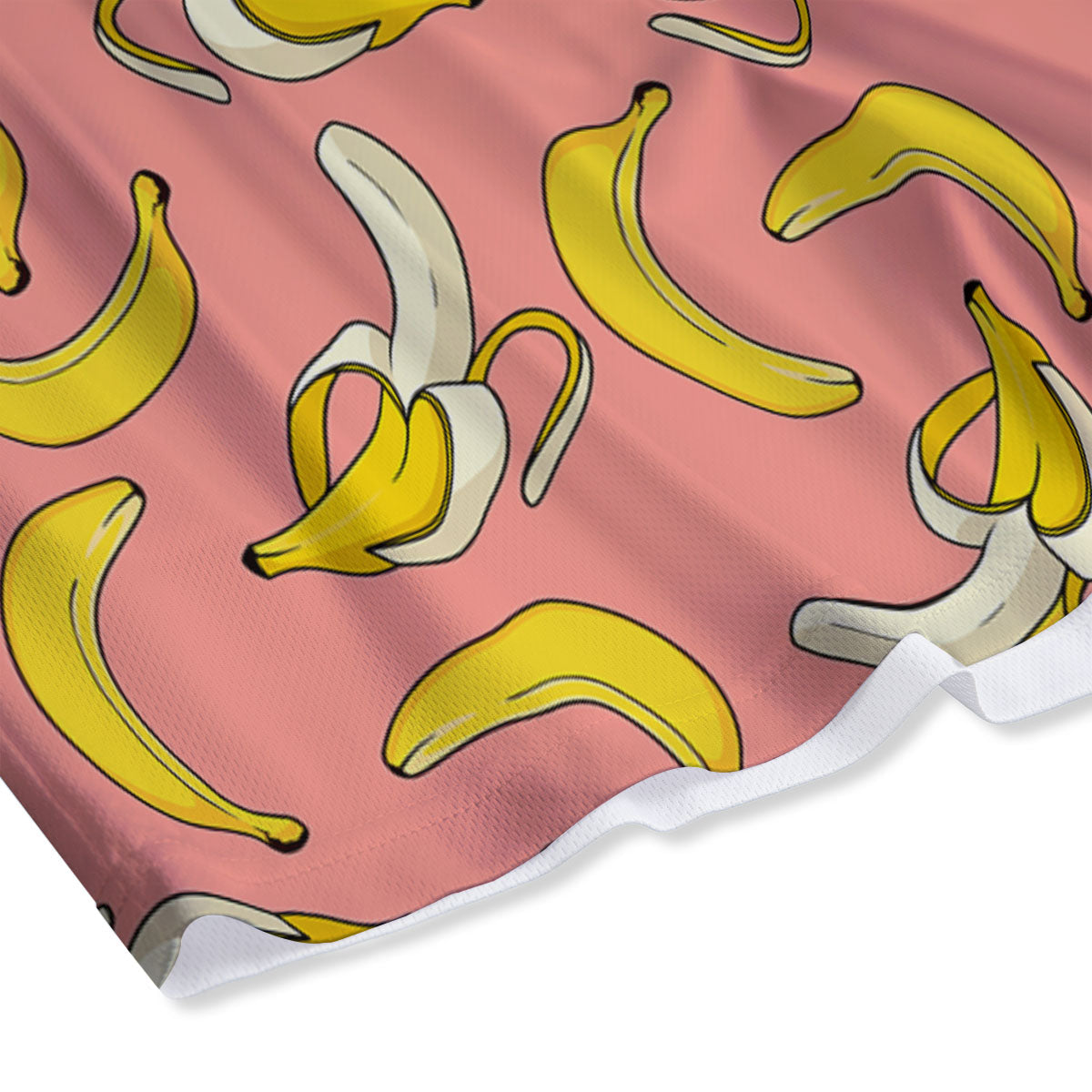 Banana Pink Print Pattern Mesh Shorts