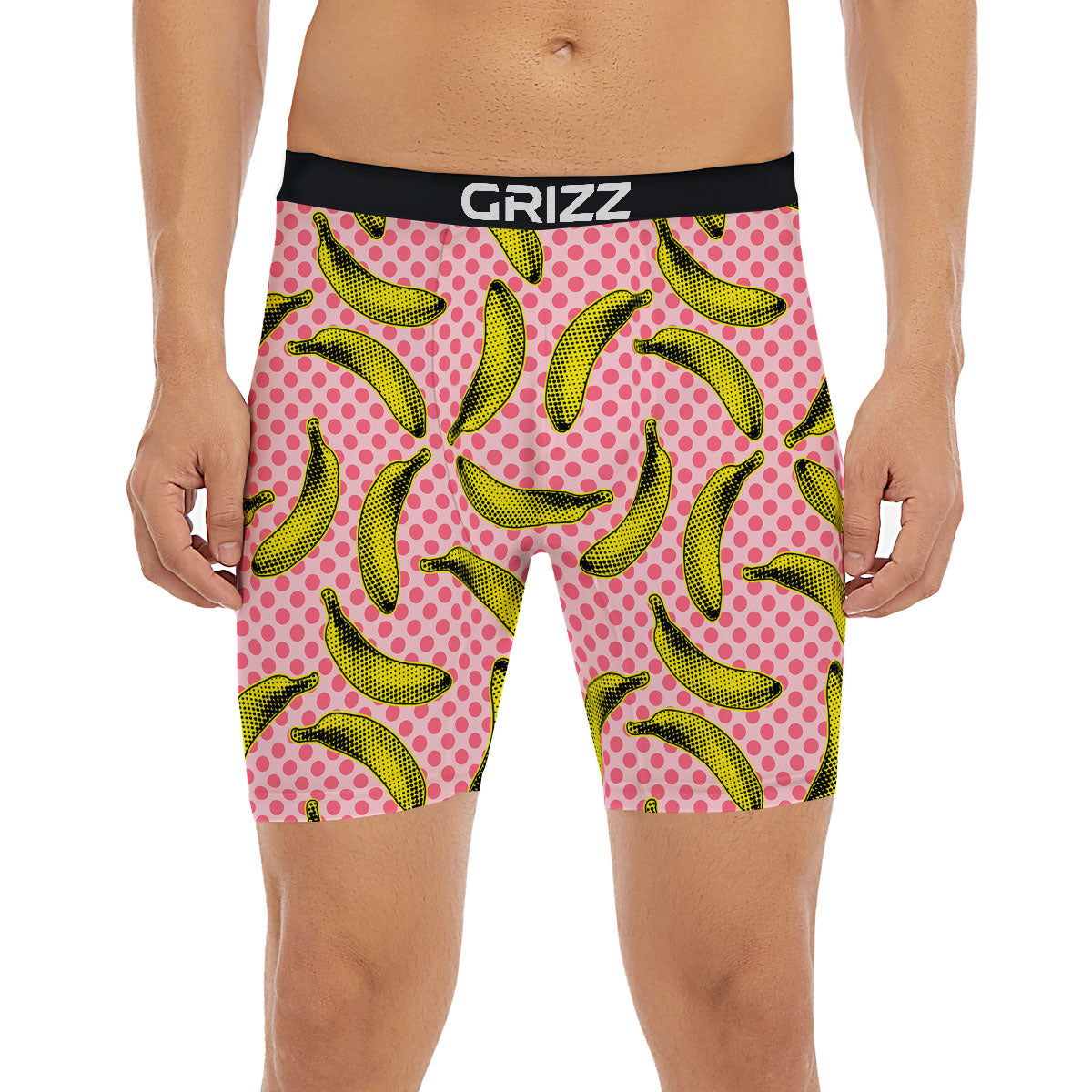 Banana Polka Dot Print Pattern Boxer Briefs-grizzshop