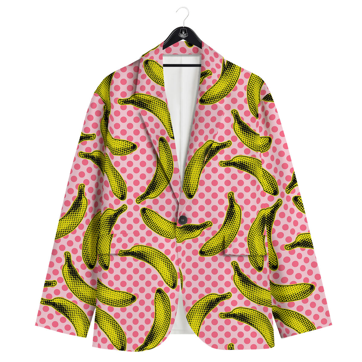 Banana Polka Dot Print Pattern Men's Sport Coat-grizzshop