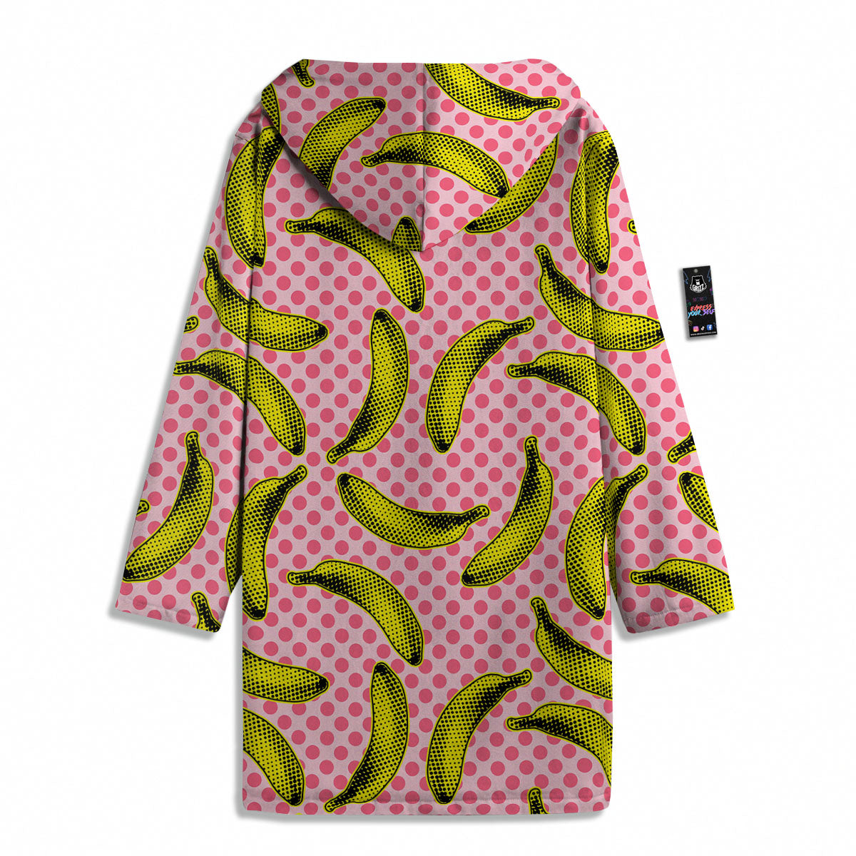 Banana Polka Dot Print Pattern Men's Windbreaker Jacket-grizzshop