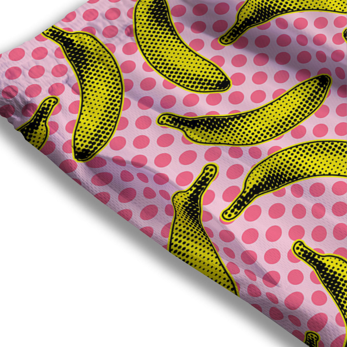 Banana Polka Dot Print Pattern Mesh Shorts