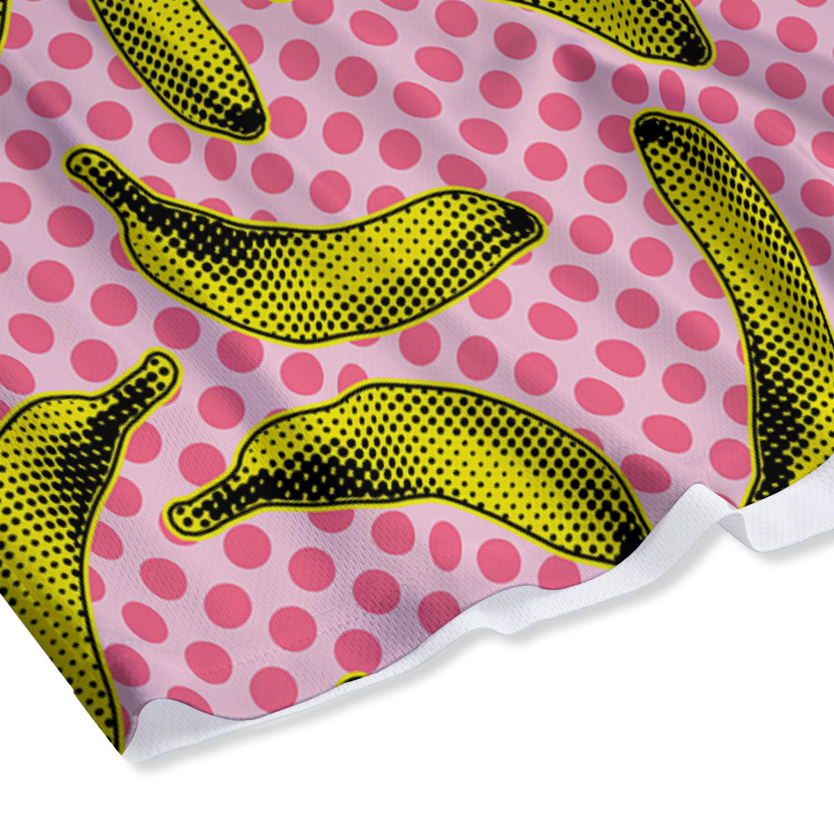 Banana Polka Dot Print Pattern Mesh Shorts