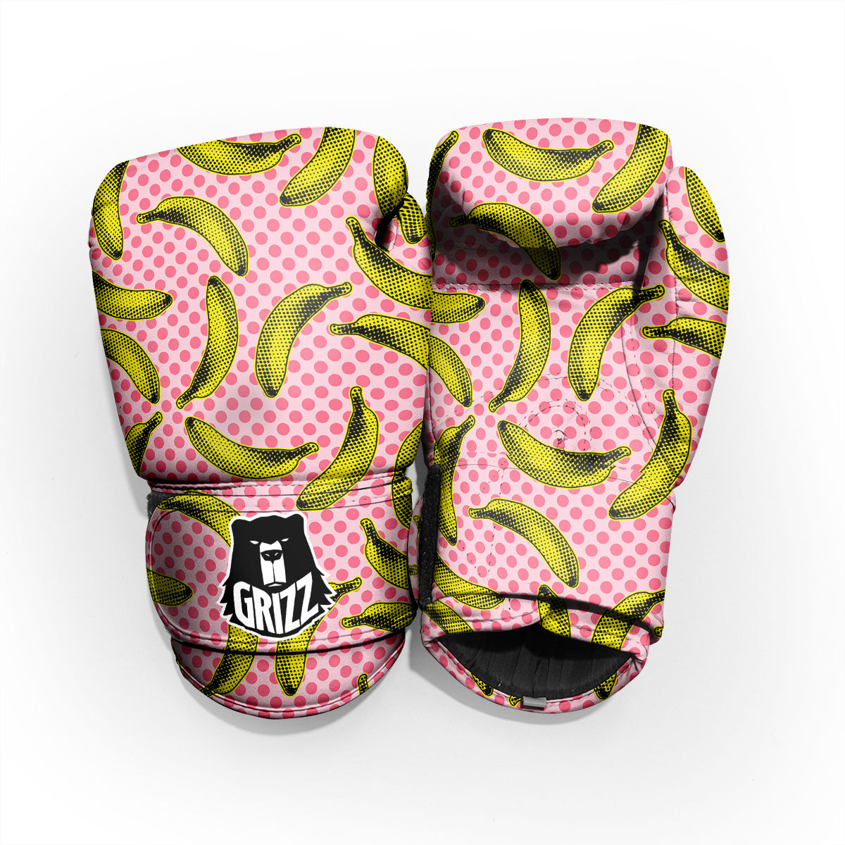 Banana Polka Dot Print Pattern Pro Boxing Glove