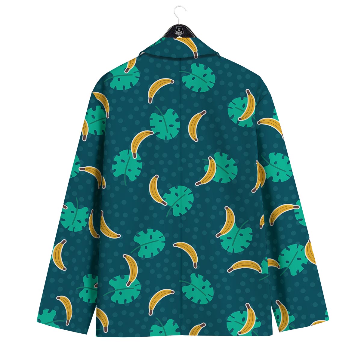 Banana Teal Print Pattern Men's Sport Coat-grizzshop