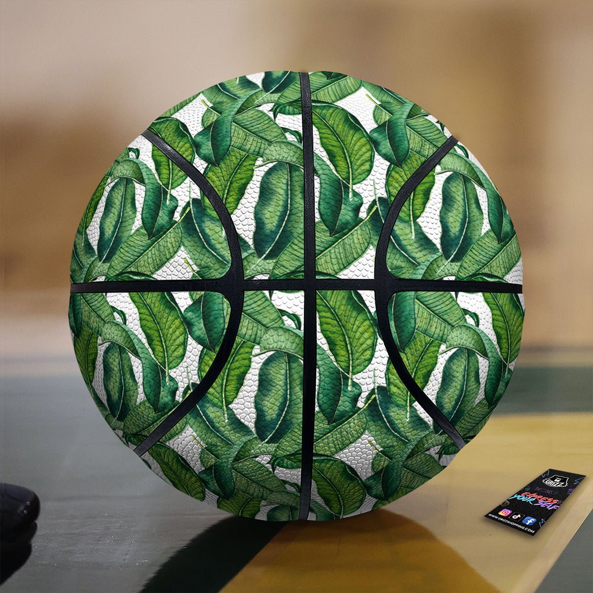 Banana Tropical Green Print Pattern Basketball-grizzshop
