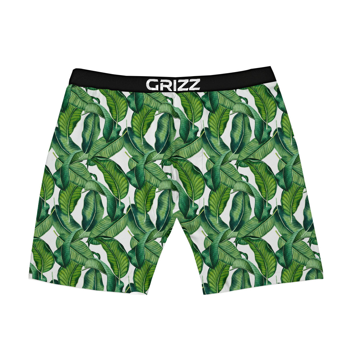 Banana Tropical Green Print Pattern Boxer Briefs-grizzshop