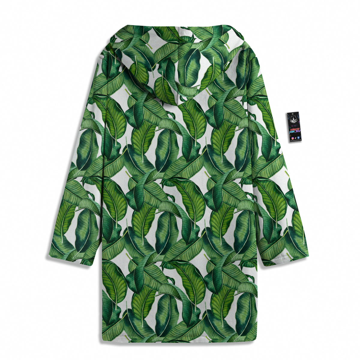 Banana Tropical Green Print Pattern Men's Windbreaker Jacket-grizzshop
