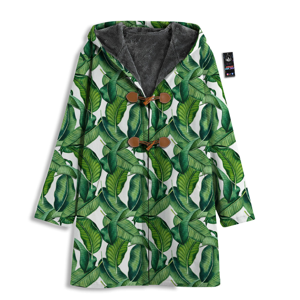 Banana Tropical Green Print Pattern Men's Windbreaker Jacket-grizzshop